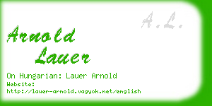 arnold lauer business card